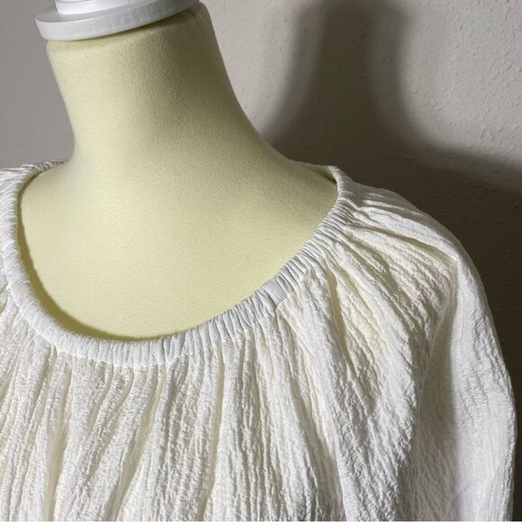 Elizabeth & James White Muslin Belted Mini Dress Women's Size Medium - Picture 11 of 15